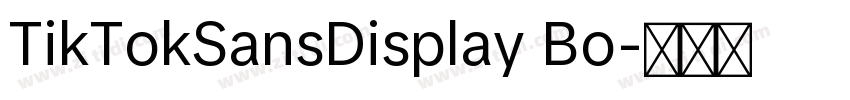 TikTokSansDisplay Bo字体转换